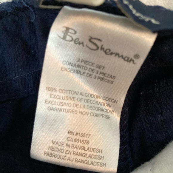 Ben Sherman boys 2T set ADORABLE 3pc short sleeve button down,henley and shorts - Picture 4 of 5